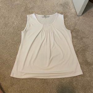 White sleeveless dress shirt